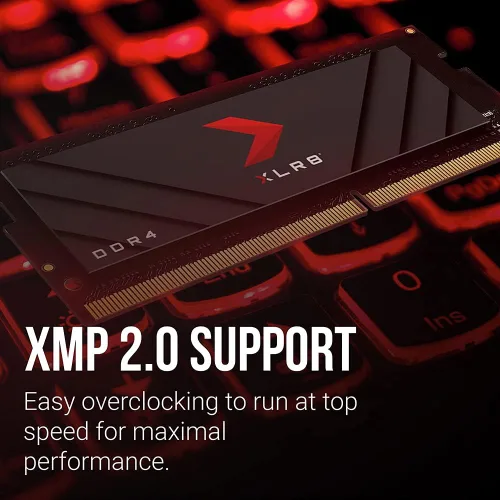 Miniatura 4 de PNY XLR8 Gaming 16GB DDR4 3200MHz (PC4-25600) CL20 1.2V Memoria para computadora portátil/portátil (SODIMM) MN16GSD43200X
