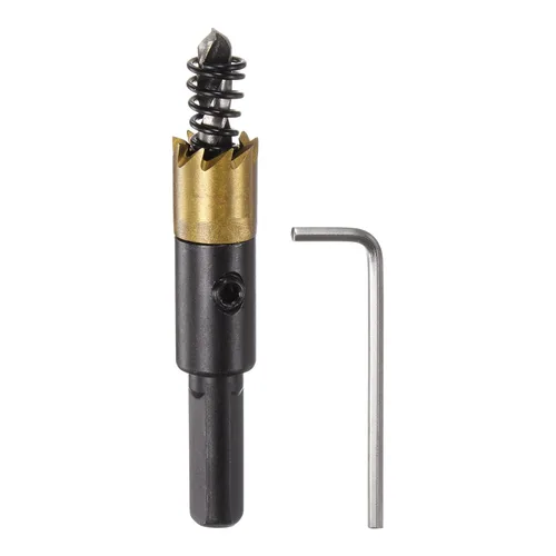 HARFINGTON Sierra de agujero 0.472 in (1/2") M35 HSS (acero de alta velocidad) recubierto de titanio cortador de broca abridor para acero inoxidable