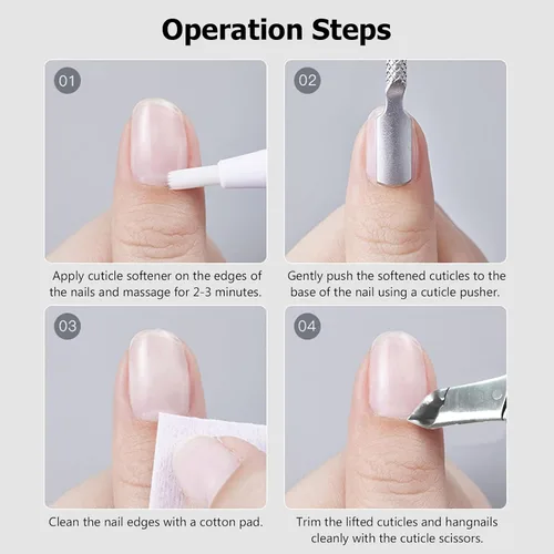 Miniatura 7 de Cortadora de cutículas, pinza de cutícula de 3/4 de mandíbula extremadamente afilada, herramientas profesionales para recortar cutículas de uñas