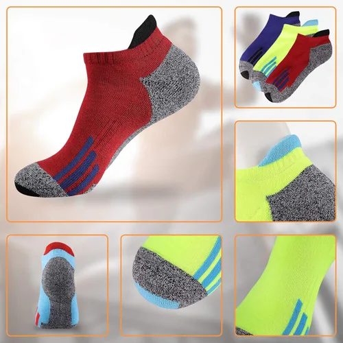 Miniatura 5 de JOYNÉE Mens Ankle Low Cut Athletic Tab Socks for Men Sport Comfort Cushion Sock 6 Pack