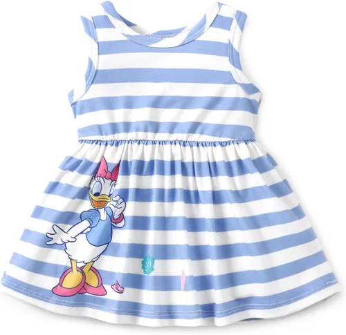 Miniatura 19 de Disney Minnie Mouse Princess Frozen Elsa Stitch - Vestido para niñas sin mangas y manga corta, ropa casual de verano para bebés y niños pequeños