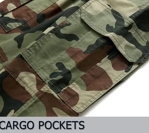 Miniatura 5 de LOKTARC Pantalones deportivos tipo cargo de camuflaje para niños