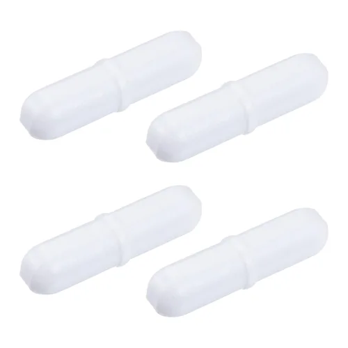 Miniatura 10 de MECCANIXITY Varilla mezcladora magnética de 1.575 in (1.57 pulgadas) con forma de anillo PTFE revestimiento imán blanco para laboratorio paquete de 4
