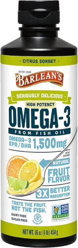 Miniatura 17 de Barlean's Suplemento líquido de aceite de pescado Omega 3 para hombres y mujeres, 1080 mg de ácido graso EPA y DHA, promueve la salud del cerebro