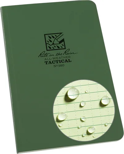 Miniatura 11 de Rite in the Rain Libro Líder Resistente a la Intemperie, 4.625 x 7 pulgadas, cubierta blanda táctica color canela, patrón universal