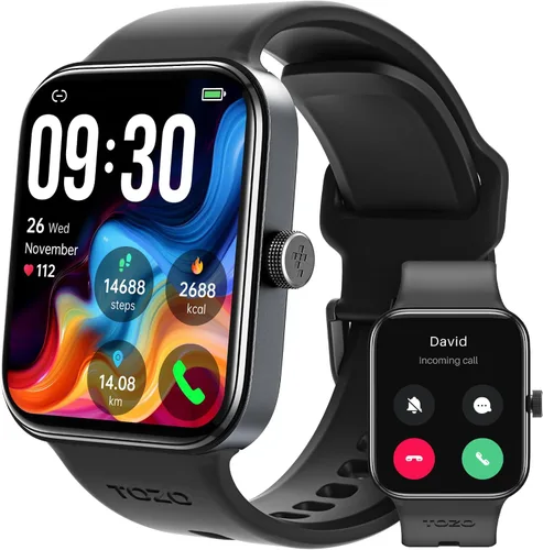 Miniatura 8 de TOZO AMOLED S4 AcuFit One - Reloj inteligente de 1.78 pulgadas, pantalla ultra clara para hombres y mujeres, monitor de actividad física de Negro