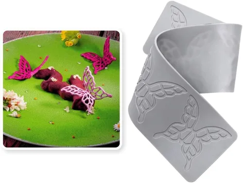 Moldes de silicona 3D con forma de mariposa hueca, molde de fondant para molde de encaje, hornear, dulces, gomitas, azúcar, manualidades, pasteles,