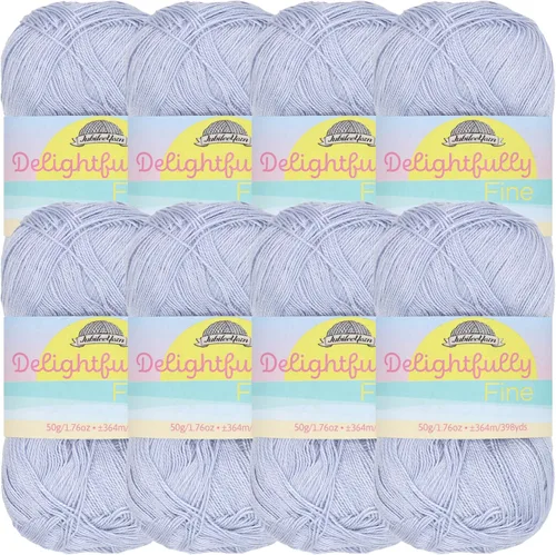 Miniatura 59 de JubileeYarn - Ovillo de hilo deliciosamente fino, 1.76 oz/madeja de rayón de bambú, color rosa polvo, 4 madejas