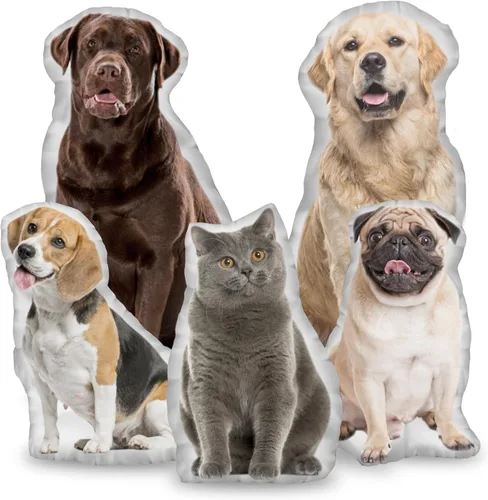 Miniatura 3 de Almohada personalizada para mascotas con foto, almohada personalizada con forma de perro, gato, regalos conmemorativos personalizados para mascotas