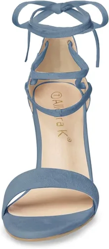 Miniatura 2 de Allegra K - Sandalias de tacón alto con cordones para mujer