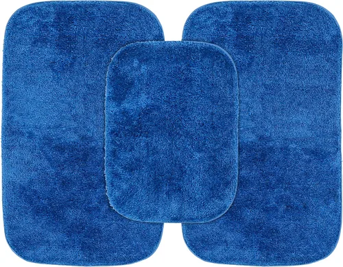 Miniatura 112 de Garland Rug 2 alfombras de baño tradicionales de nailon lavables color morado (17 x 24 pulgadas, 21 x 34 pulgadas), suaves, absorbentes y elegantes