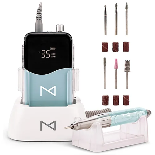 Miniatura 10 de M Mase - Taladro Profesional de Uñas - Lima de Uñas 2 en 1 Sin Núcleo - Eléctrico, Inalámbrico, 35000 RPM, Pantalla HD - Taladro Eléctrico de Uñas