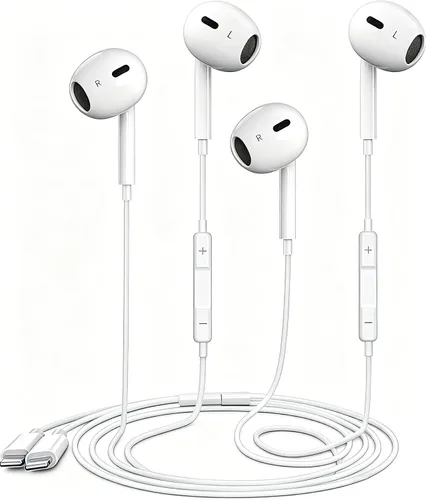 Miniatura 8 de 2 paquetes de auriculares con cable para iPhone, auriculares de 3.5mm con micrófono y control remoto incorporado, llamadas ultra claras y sin ruido