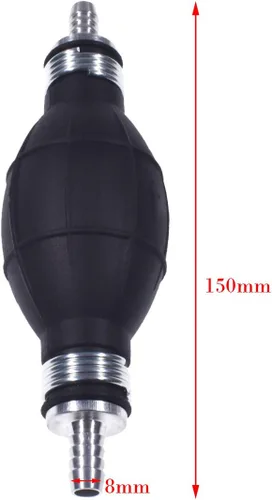 Miniatura 2 de 0.315 in 5/16 "Bombilla de cebador negro de goma bomba de combustible manguera de mano imprimación gasolina gasolina diesel bomba para barcos