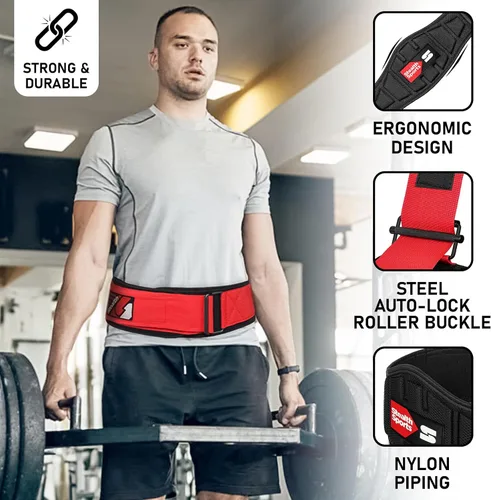 Miniatura 7 de Stealth Sports Cinturón de levantamiento de pesas – Cinturón de entrenamiento acolchado de 6.5 pulgadas con hebilla de bloqueo automático – Cinturón