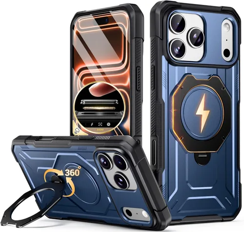 Miniatura 12 de Funda Poetic Spartan con soporte de anillo para iPhone 17, [Botón de control de cámara][Compatible con Magsafe], funda protectora de cuerpo