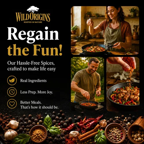 Miniatura 2 de Wild Origins Caja de regalo de condimentos multiusos premium, paquete de 4, sin OMG, mezclas de especias, ingredientes auténticos, esenciales