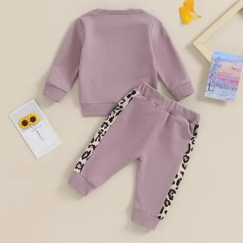 Miniatura 13 de GOOCHEER Conjunto de ropa de manga larga para niña pequeña, camisa y pantalones para niña, conjunto de ropa de primavera, otoño e invierno