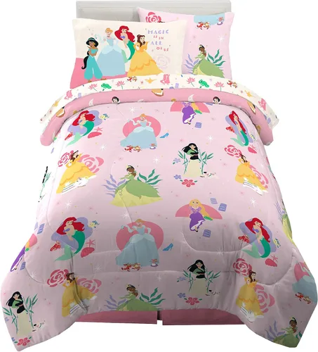 Miniatura 8 de Disney Frozen 2 - Juego de ropa de cama supersuave para niños, edredón y sábanas con funda de almohada, 5 piezas, tamaño individual, "Oficial