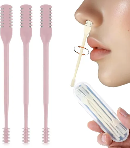 Miniatura 15 de Herramienta removedor de vello nasal de 360°, recortadora de vello nasal portátil para hombres y mujeres, cortador de pelo nasal 2 en 1, cuchillo