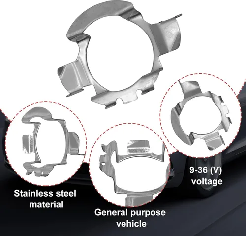 Miniatura 3 de 1 Par de Adaptador LED H7 para Faros Delanteros Retenedor, Adaptador de Faro LED H7 Soporte de Base de Bombilla Socket Retenedor Compatible