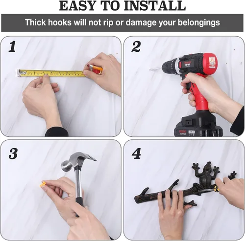 Miniatura 7 de Ganchos de pared,Ganchos decorativos de pared,Ganchos decorativos rústicos para colgar