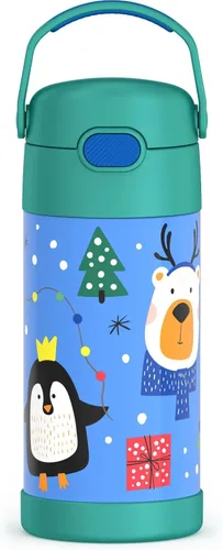 Miniatura 24 de THERMOS FUNTAINER - Botella de acero inoxidable con aislamiento al vacío y sorbete, capacidad de 12 onzas, para niños, azul Azul marino