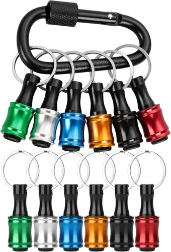 Soporte de broca de extensión de taladro de 6 colores, vástago hexagonal de 1/4 de pulgada, aleación de aluminio, soporte para puntas de