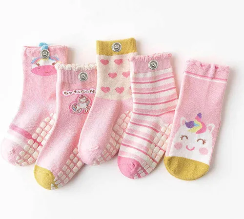Miniatura 4 de Calcetines que encajan calcetines de algodón para niñas de diseño con broches integrados