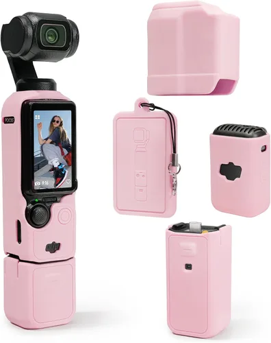 Miniatura 18 de Funda protectora para cámara DJI Osmo Pocket 3/Xtra Muse, funda de silicona suave con protección de pantalla y micrófono, ligera, antiarañazos