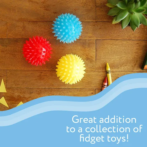 Miniatura 6 de IMPRESA Bolas de estrés con puntas – Cesta de regalo para niños – Compromiso sensorial y juguetes sensoriales – Recuerdos de fiesta y bolas