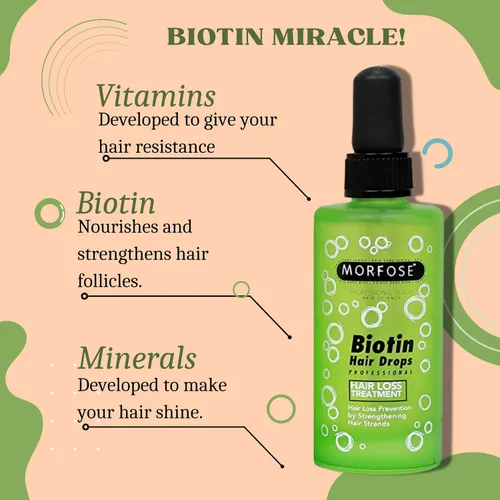 Miniatura 5 de Morfose Biotin Hair Drop - Solución nutritiva para el cuidado del cabello para promover el crecimiento, fortalecer y mejorar la textura, adecuada