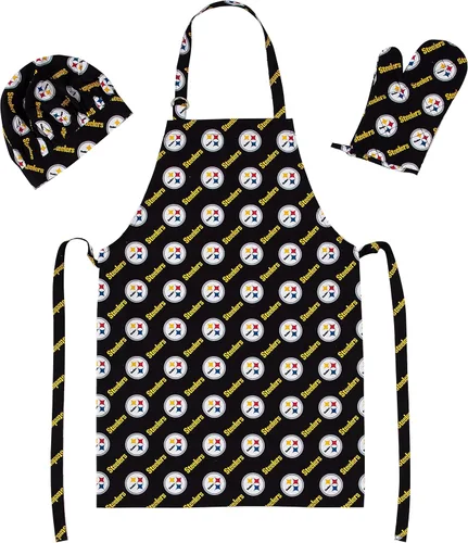 Miniatura 2 de Northwest NFL unisex-adult 3-piece Apron, Oven Mitt and Chef Hat Set