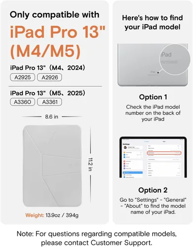 Miniatura 2 de MOFT Funda dinámica tipo folio para iPad Pro de 13 pulgadas (M5 2025 / M4 2024) – [Protección de esquina reforzada] Soporte magnético delgado
