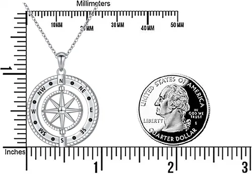 Miniatura 13 de Alphm Collar con colgante vikingo de plata esterlina S925 para hombres y mujeres, joyería de viaje para graduación, amistad, talismán, joyería