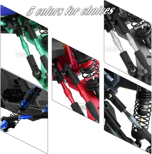 Miniatura 3 de Tensores ajustables para 1/10 Slash/Rustler/Stampede/Bandit VXL 4WD, tensores ajustables Camber Links Toe Link, 7 unidades, rojo Rojo/7 piezas