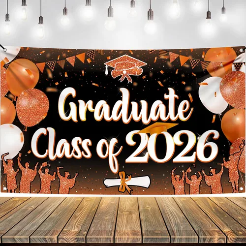Miniatura 11 de KatchOn, Xtralarge - Cartel de graduación para patio, decoraciones de graduación 2026-120 x 20 pulgadas, pancarta de felicitación para graduación al