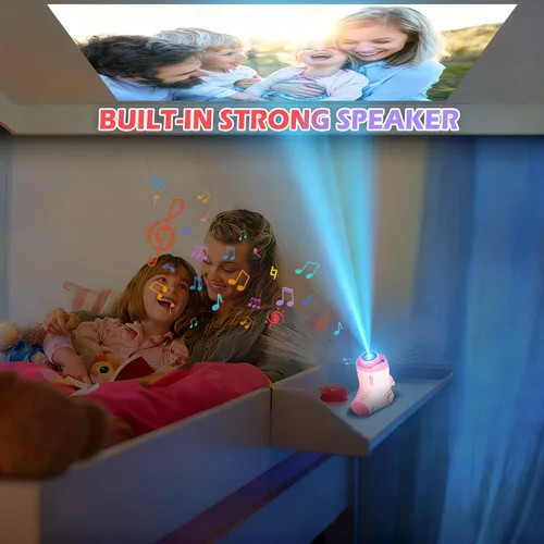 Miniatura 7 de Cámara para niños con proyector, selfie de pantalla grande 1080P, cámara de video para niños con trípode, tarjeta de memoria de 32GB, cámara
