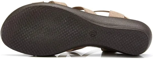 Miniatura 4 de VJH confort - Sandalias planas para mujer con diamantes de imitación, puntera abierta, elásticas, sin cordones, cómodas, informales, para caminar