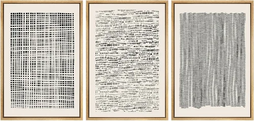 Miniatura 104 de SIGNWIN Lienzo enmarcado para pared, arte con pinceladas de flujo neutro en tonos beige abstractos, ilustraciones, arte moderno, decorativo