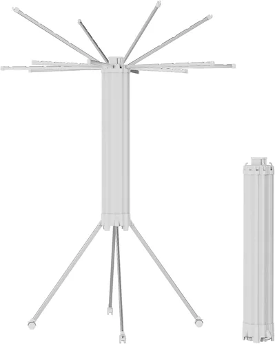 Miniatura 13 de JOOM Trípode de Secado de Ropa, Perchero Portátil y Plegable para Ahorro de Espacio, Perchero de Secado de Ropa para Lavandería - Perchero de Ropa