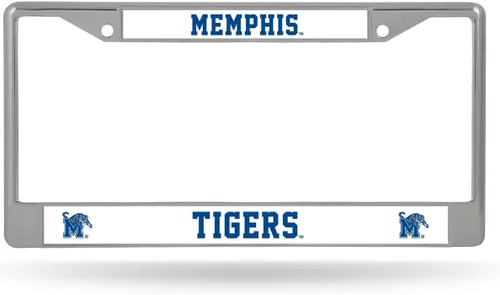Miniatura 32 de Rico Industries NCAA Premium 12" x 6" Chrome Frame with Plastic Inserts - Car/Truck/SUV Automobile Accessory