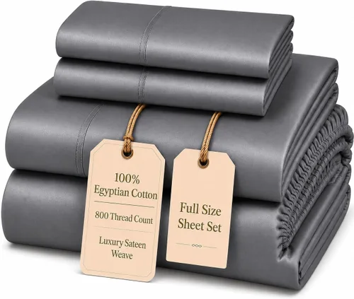 Miniatura 52 de Sábanas Twin XL 100% Algodón Para Cama Twin, Juego de Sábana Bajera Totalmente Elástica y Fundas de Almohada 800TC, Sábanas de Bolsillo Profundo 06