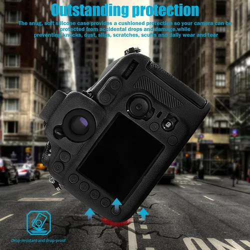 Miniatura 3 de Easy Hood Cubierta de la caja de la cámara para cámara digital Nikon D810 D810A (negro) Funda protectora de silicona suave, ligera, delgada