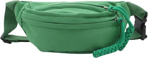 Riñonera de mezclilla de moda, riñonera casual para viajes deportivos para niñas y niños, Verde, Talla única