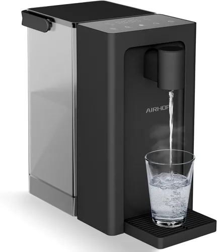 AIRHOP Dispensador de Agua Caliente Instantáneo, Dispensador de Agua de Encimera de Calentamiento Rápido con Seguros para Niños, Dispensador de 5