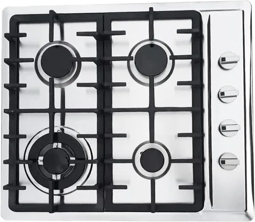 Miniatura 9 de Placa de cocina de gas de 4 quemadores, placa de gas de acero inoxidable empotrada de 23 pulgadas para gas natural con kit de conversión