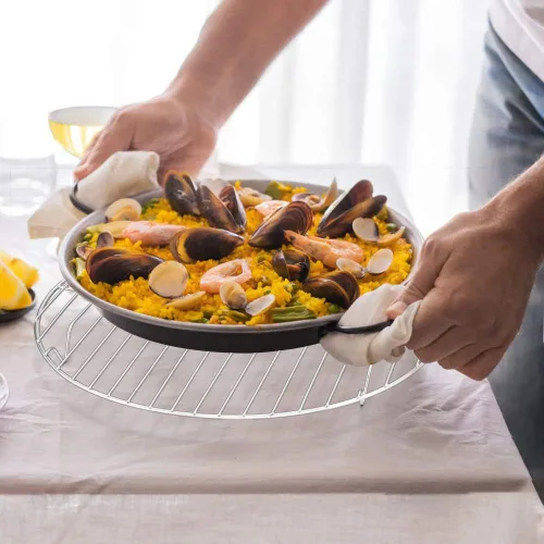 Miniatura 6 de E-far Estantes de cocina redondos de enfriamiento de 10½ pulgadas, juego de 2 estantes redondos de acero inoxidable para hornear al vapor, multiusos