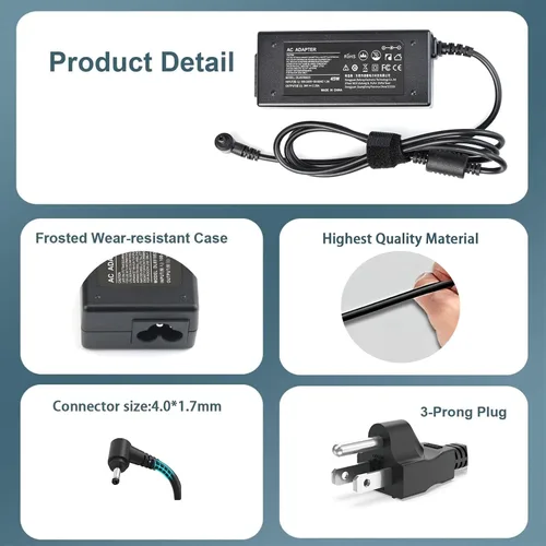 Miniatura 5 de 20V 2.25A 45W Adaptador de CA Cargador Portátil para Lenovo Ideapad Compatible con 100 110 110s 120s 310 320 320s 510 510s 710s 720s, compatible