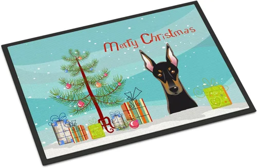 Miniatura 59 de Caroline's Treasures BB1616MAT - Tapete para puerta delantera de árbol de Navidad y sabueso afgano de 18 x 27 pulgadas, para interiores